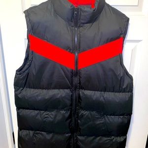 Black/Red Puffer Vest